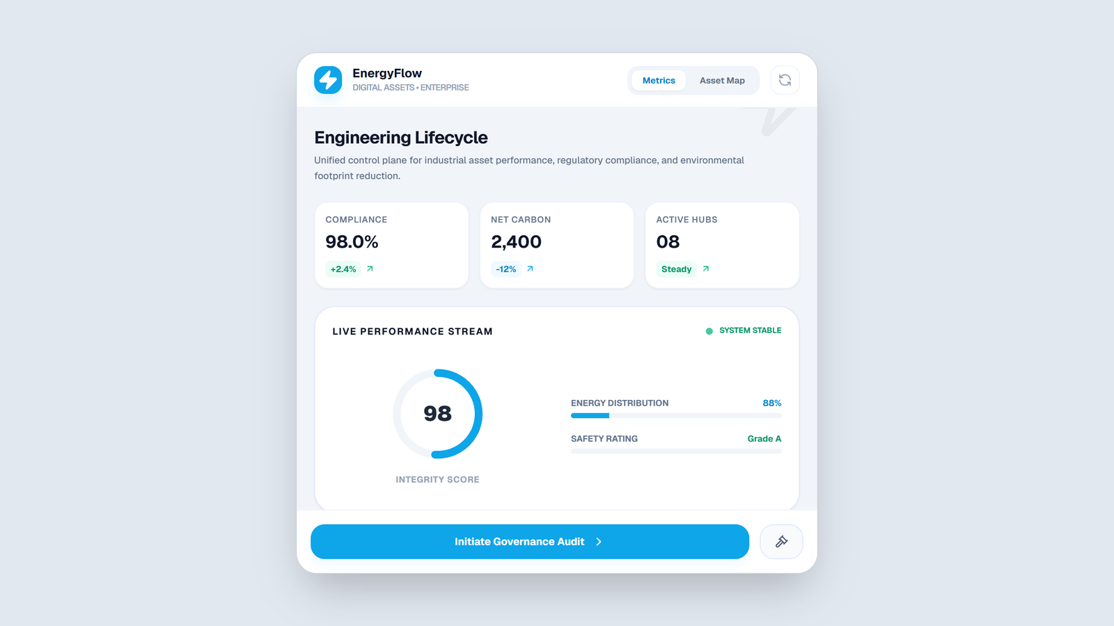 EnergyFlow Minimal Dashboard